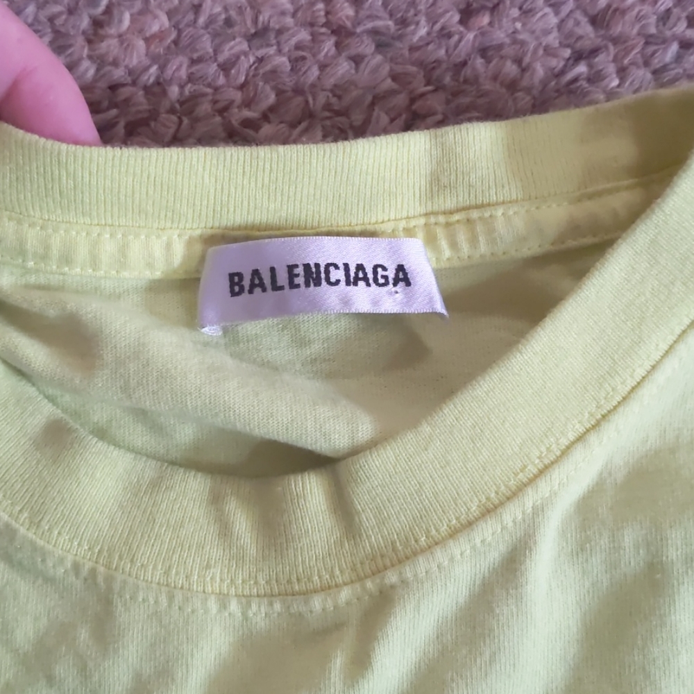 BALENCIAGA Logo on Front and Back Cropped Tee Y2K - Picture 4 of 4